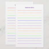 Aangepaste naam Monogram Bruidsbruiloft Briefpapier (Voorkant / Achterkant)