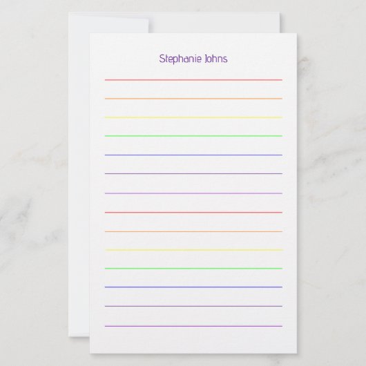 Aangepaste naam Monogram Bruidsbruiloft Briefpapier (Voorkant)