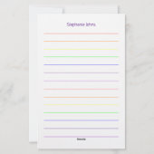 Aangepaste naam Monogram Bruidsbruiloft Briefpapier (Achterkant)