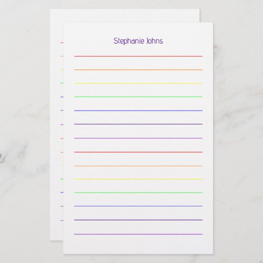 Aangepaste naam Monogram Bruidsfeest Bruiloft Briefpapier (Voorkant / Achterkant)