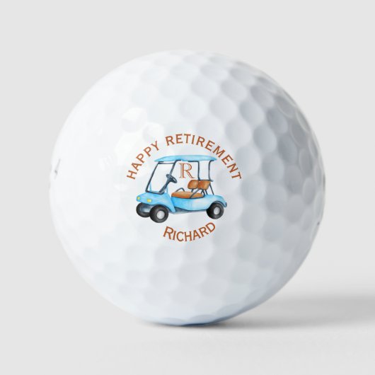 Aangepaste naam Monogram Cart Golfballen (Voorkant)