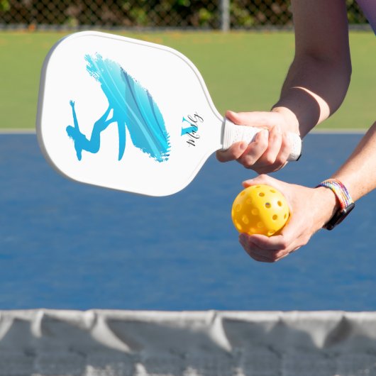 Aangepaste naam &Monogram Chic Carbon Fiber Pickle Pickleball Paddle (Insitu)