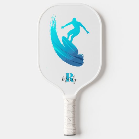 Aangepaste naam &Monogram Chic Carbon Fiber Pickle Pickleball Paddle (Voorkant)