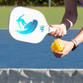 Aangepaste naam &Monogram Chic Carbon Fiber Pickle Pickleball Paddle