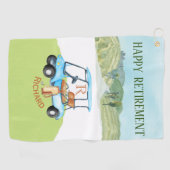 Aangepaste naam Monogram Clubs Golfhanddoek (Horizontaal)