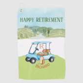 Aangepaste naam Monogram Clubs Golfhanddoek (Voorkant)