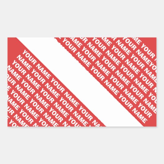 AANGEPASTE NAAM MONOGRAM Duiken SYMBOOL Vlag Rechthoekige Sticker (Voorkant)