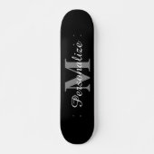 Aangepaste naam monogram elegant skateboard dek (Voorkant)