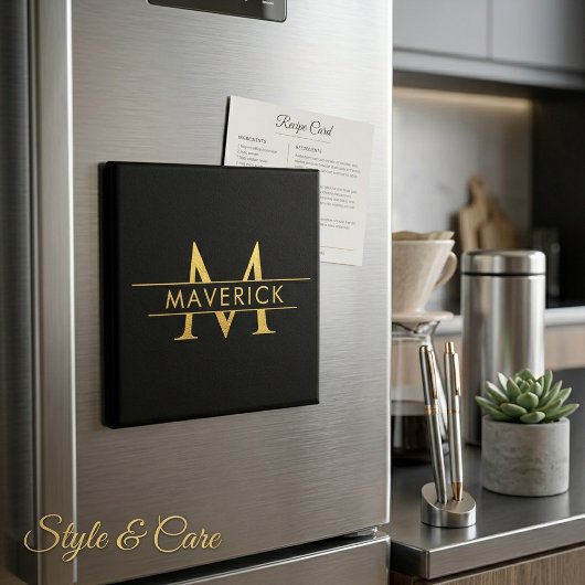 Aangepaste naam Monogram Elegante decoratie Magneet