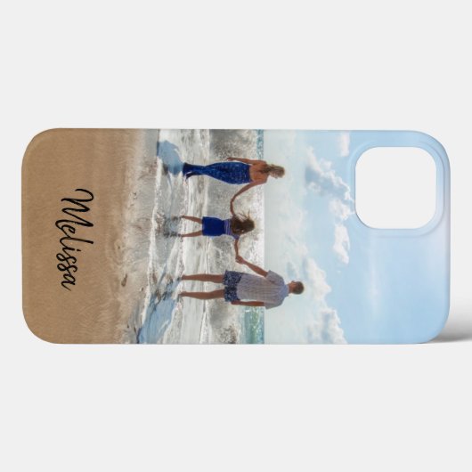 Aangepaste naam Monogram foto Case-Mate iPhone Case (Achterkant (horizontaal))