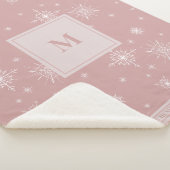Aangepaste naam & Monogram | Geometrische sneeuwvl Sherpa Deken (3/4)