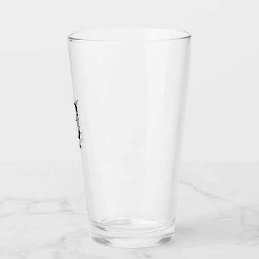 Aangepaste naam Monogram Initialen Glas (Links)