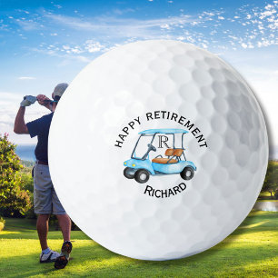 Aangepaste naam Monogram kar Pensionering Golfballen