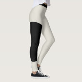 Aangepaste naam Monogram Klasse Oatmeal Zwarte Acc Leggings (Rechts)
