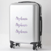 Aangepaste naam Monogram Lavendel Lila Paars Elega Sticker (Koffer)