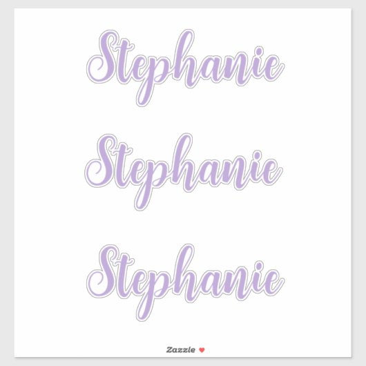 Aangepaste naam Monogram Lavendel Lila Paars Elega Sticker (Vel)