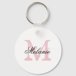 Aangepaste naam monogram letter sleutelhangers