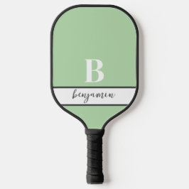 Aangepaste Naam Monogram Lichtgroene Pickleball Pa Paddle