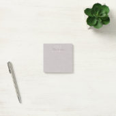 Aangepaste naam Monogram Linnen Print Mauve Gray Post-it® Notes (Kantoor)