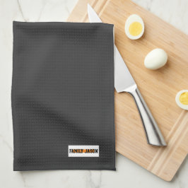 Aangepaste naam monogram moderne ontwerptrendy zwa theedoek