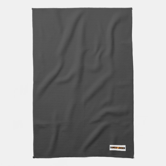 Aangepaste naam monogram moderne ontwerptrendy zwa theedoek (Verticaal)