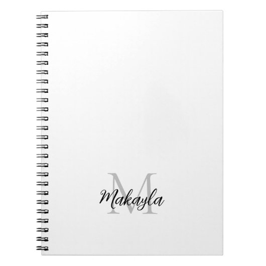 Aangepaste naam Monogram Notitieboek (Voorkant)