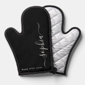 Aangepaste naam, monogram ovenwant (Voorkant / Achterkant)