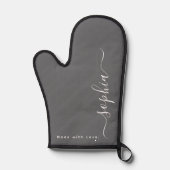 Aangepaste naam, monogram ovenwant (Voorkant)