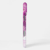 Aangepaste naam Monogram Paarse Ombre Crystals iPhone Hoesje (Rechterkant)