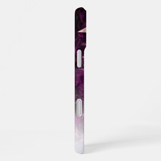 Aangepaste naam Monogram Paarse Ombre Crystals iPhone Hoesje (Rechterkant)