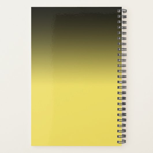 Aangepaste naam Monogram Pastel Geel Ombre Planner (Achterkant)