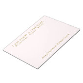 Aangepaste naam Monogram Pastel Roze Goud Minimali Notitieblok (Schuin)