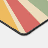Aangepaste naam & Monogram Retro Stripes Bureaumat (Hoek)