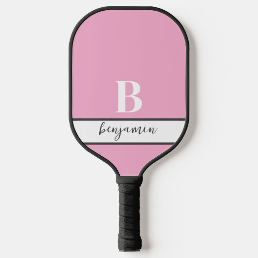 Aangepaste naam Monogram Roze Pickleball Paddle (Voorkant)
