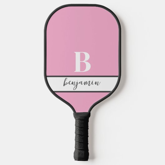 Aangepaste naam Monogram Roze Pickleball Paddle (Achterkant)