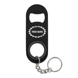 Aangepaste naam monogram sleutelhanger flesopening flessenopener