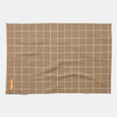 Aangepaste naam monogram stijlvol patroon wit brui theedoek (Horizontaal)