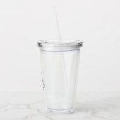 Aangepaste naam Monogram Straw Cup Acryl Tumbler Acryl Drinkbeker (Links)