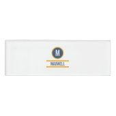 Aangepaste naam monogram tekst sjabloon naam label naambadge (Voorkant)