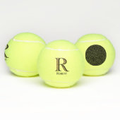 Aangepaste naam Monogram Tennis Ball Tennisballen (Multi)