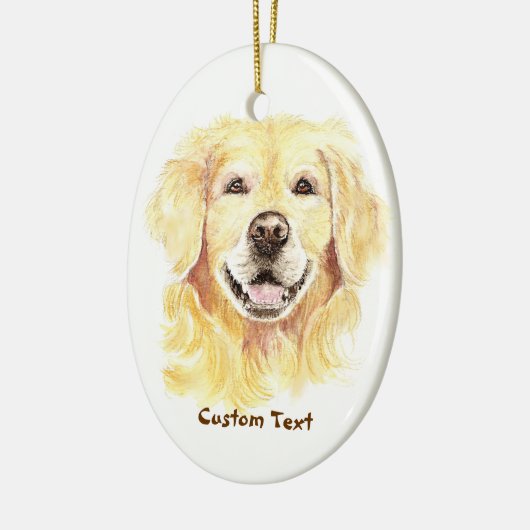 Aangepaste naam, Monogram Text Golden Retriever Do Keramisch Ornament (Links)