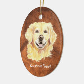 Aangepaste naam, Monogram Text Golden Retriever Do Keramisch Ornament (Links)