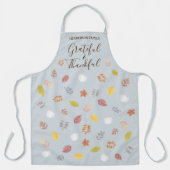 Aangepaste naam Monogram Thanksgiving Alle bladere Schort (Voorkant)
