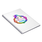 Aangepaste naam Monogram Unicorn Rainbow-laptop Notitieboek (Rechterzijde)