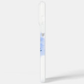 Aangepaste naam monogram waterverf blauwe krans Case-Mate iPhone case (Achterkant / Links)
