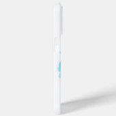 Aangepaste naam monogram waterverf blauwe krans Case-Mate iPhone case (Achterkant / Rechts)