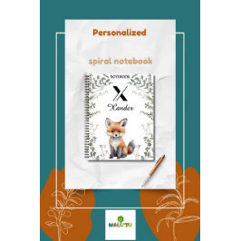 Aangepaste naam & Monogram Woodland Journal Notitieboek