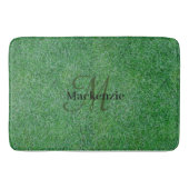 Aangepaste naam Monogram Zen Green Grass Lawn Badmat (Voorkant)