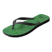 Aangepaste naam Monogram Zen Green Grass Natuur Teenslippers (Schuin)