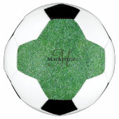 Aangepaste naam Monogram Zen Green Grass Natuur Voetbal (Voorkant)